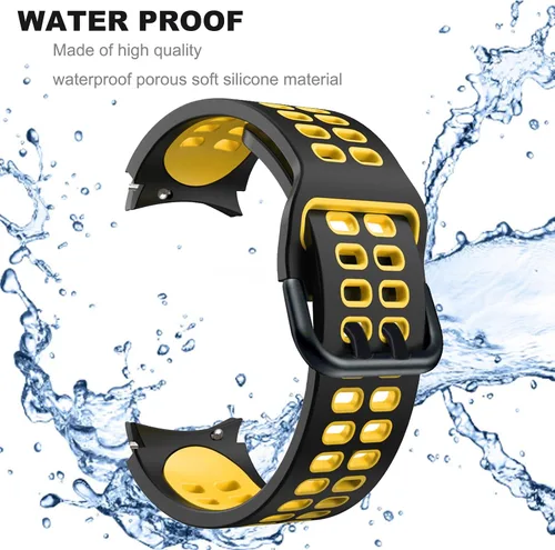 Miniatura 3 de Threeeggs Correa sin brecha para Samsung Galaxy Watch 7 6 5 4, 0.787 pulgadas, bandas de repuesto de liberación rápida para 5 Pro Band 1.772 in/4