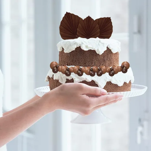 Miniatura 7 de Molde de hojas de abanico de 5 piezas, moldes de hojas de palma, esferas de perlas, moldes de caramelo boho de silicona para fondant, molde