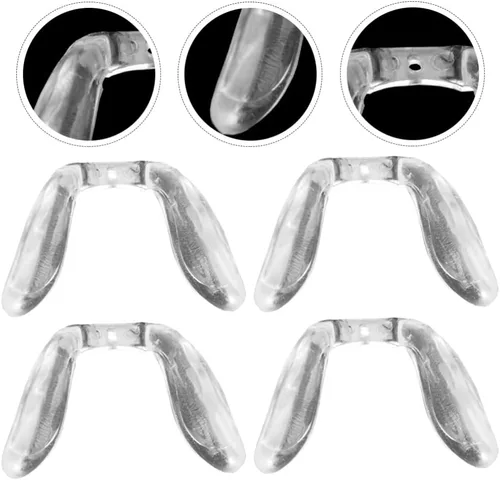 Miniatura 7 de Beavorty Almohadillas nasales antideslizantes de silicona para lentes cómodos de uso, almohadillas de repuesto suaves y duraderas, 4 piezas de 0.90