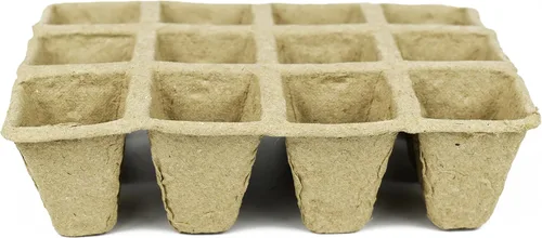 Miniatura 4 de Juego de 6 macetas de turba biodegradables y ecológicas. Bandeja de 12 macetas de 3 pulgadas - Macetas de turba recicladas no blanqueadas perfectas