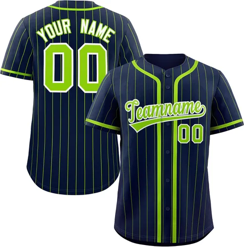 Miniatura 22 de Camiseta de béisbol de rayas finas personalizada hipster hip hop, camisetas deportivas con nombre y número del equipo personalizado para hombres