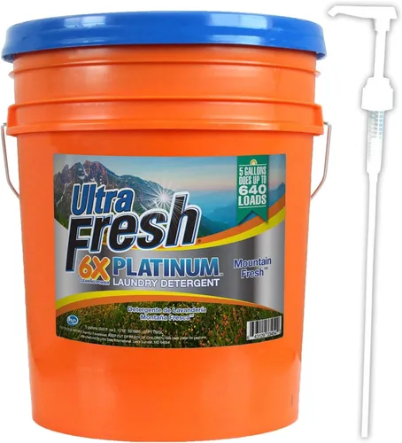 Miniatura 13 de Ultra Fresh Detergente líquido para lavar ropa, 6 veces platino, agua fría, 5 galones, removedor de olores de tela para lavar ropa y sábanas