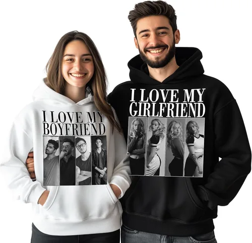 Miniatura 36 de Sudaderas con capucha personalizadas diseñan el tuyo propio, retrato de camisa de la foto, regalos personalizados para el día de San Valentín