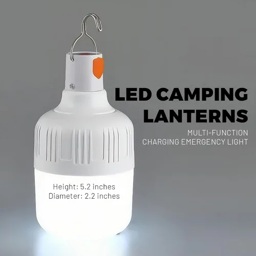 Miniatura 2 de Luz LED para camping, 800 lúmenes, alimentada por baterías recargables, luces colgantes portátiles blancas, impermeables