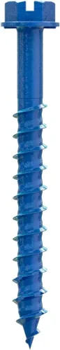 Miniatura 12 de Simpson Strong-Tie TNT25214H Titen Turbo 1/4 pulgadas x 2-1/4 pulgadas. Tornillo de cabeza hexagonal para hormigón y mampostería, azul (100 unidades)