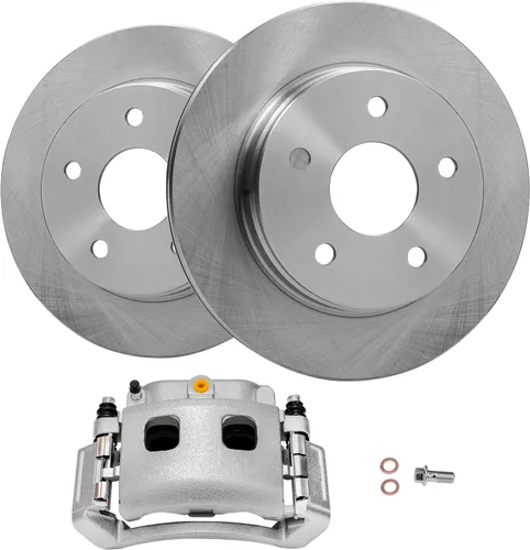Miniatura 15 de Detroit Axle - Rotores de freno de disco trasero + pinza de freno de disco del lado del pasajero trasero de repuesto para Acura TL Honda Element