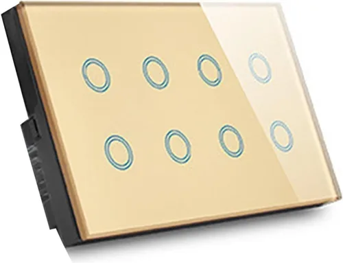 Miniatura 9 de Smart Home WiFi Smart Touch Light Interruptor de pared Interruptor de cristal Panel Tuya App Smart Life Compatible con control de voz (negro)