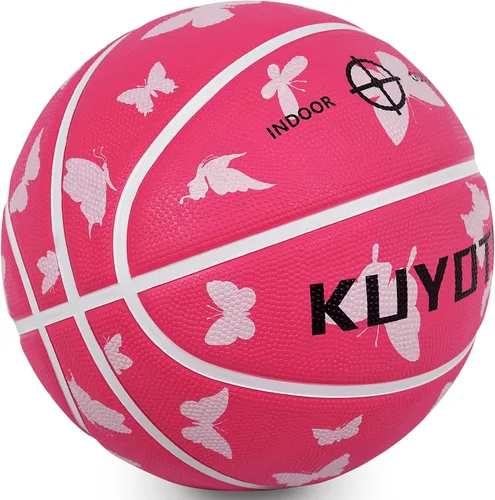 Miniatura 16 de KUYOTQ - Baloncesto para niños, jóvenes y adultos, tamaño 3/4/5/6/7 (22/25.5/27.5/28.5/29.5"), baloncesto premium de goma o cuero sintético