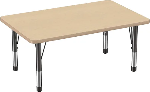 Miniatura 107 de FDP - Mesa rectangular para actividades escolares y aulas (24 x 36 pulgadas), patas gruesas para niños pequeños, altura ajustable de 15 a 24
