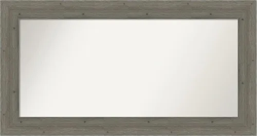 Miniatura 94 de Amanti Art Espejo de baño gris para sobre el fregadero, 27 x 27 pulgadas, espejo de tocador cuadrado gris, marco de madera rústica de campo medio