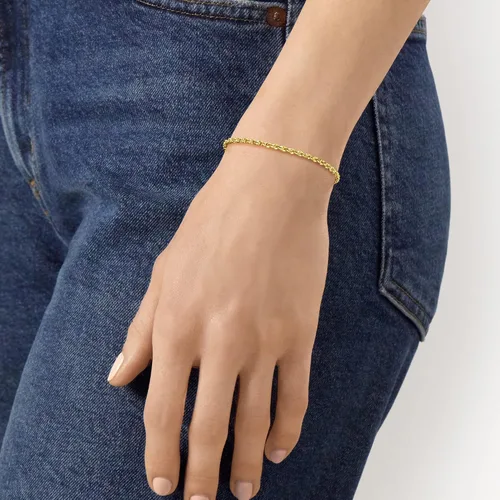 Miniatura 2 de RS Pure by Ross-Simons Pulsera de cadena de cuerda de oro amarillo italiano de 14 quilates. 7 pulgadas, Oro, Sin gemas.
