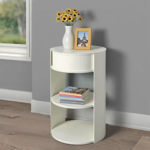 Miniatura 15 de 15.74'' Side End Tabel for Living Room, Modern Accent Drink Table, Wood Square Tabletop & Metal Pedestal, Easy Assembly, Black