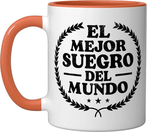 Miniatura 6 de El Mejor Suegro del Mundo - Taza de cerámica con humor divertido para suegro español, color negro y blanco