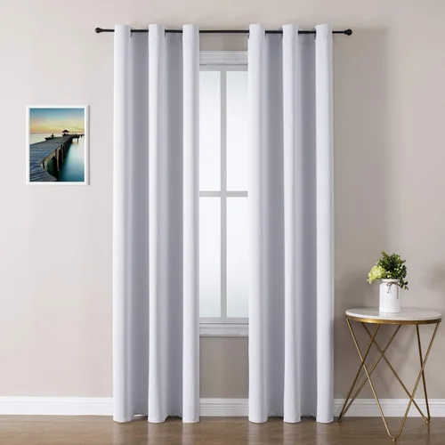 Miniatura 134 de ChrisDowa - Cortinas de cenefa pequeñas para cocina, cortinas cortas con ojales y aislamiento térmico para oscurecer la sala y habitación
