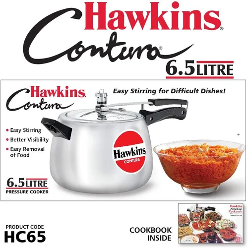 Miniatura 2 de Hawkins Olla de presión Contura de 6.5 litros, con tapa interior Handi, plateada (HC65)
