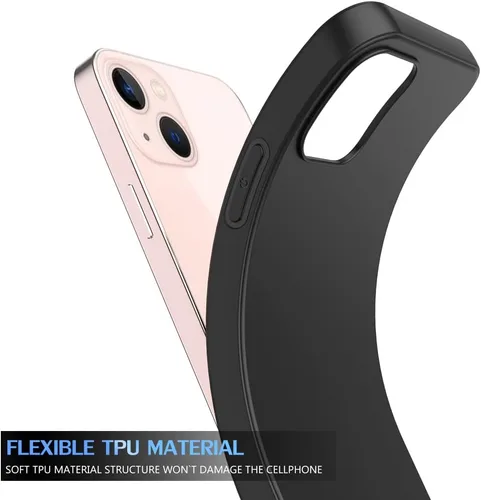 Miniatura 3 de Funda Puxicu para iPhone 13, cubierta protectora de TPU suave mate de diseño delgado para iPhone 13, negra
