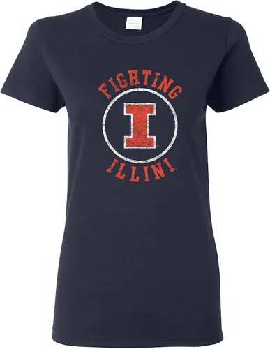 Miniatura 23 de NCAA - Camiseta para mujer, diseño de círculo envejecido, color del equipo, universidad