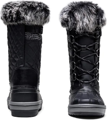 Miniatura 7 de Vepose Botas de nieve de invierno 974A para mujer, impermeables, cómodas, de media pantorrilla, para invierno