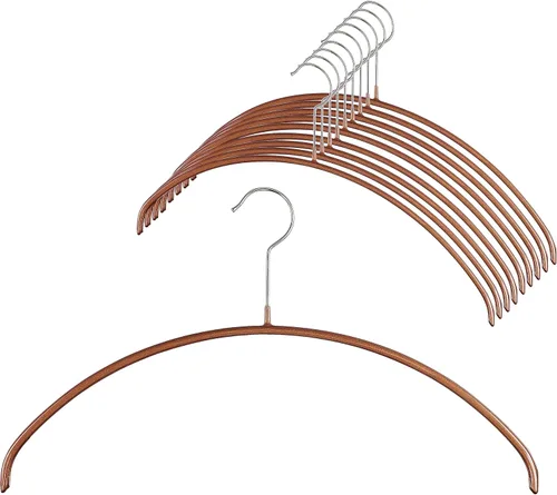 Mawa de Reston Lloyd Serie Euro - Perchero de acero antideslizante de ahorro de espacio para camisas, vestidos, suéteres, Estilo 40/P, cobre