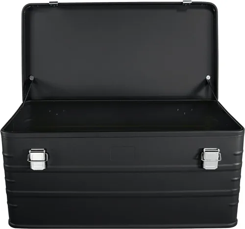 Miniatura 5 de Eylar Caja de almacenamiento de aluminio cruzada para Overland, baúl, estuche de carga de metal, caja de almacenamiento (combo de 4 piezas, negro)