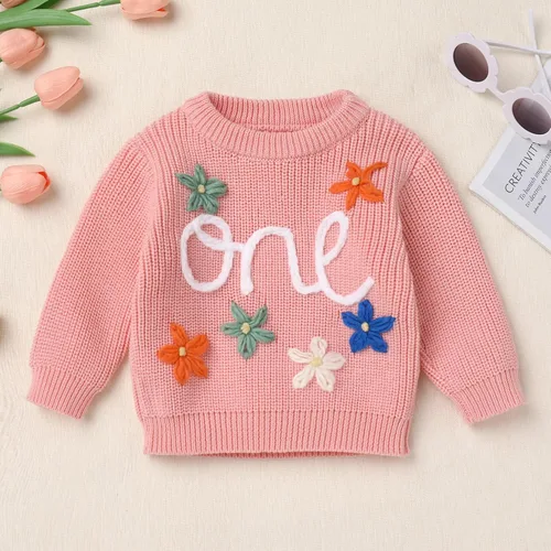 Miniatura 22 de Suéter de primer cumpleaños para bebés y niñas de un año de edad, sesión de fotos, otoño e invierno