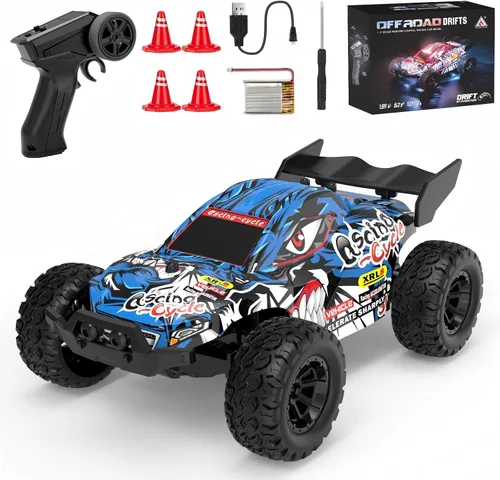 Miniatura 10 de Coche RC de Deriva Escala 1:24 Vehículo de Control Remoto 25KM/H(Pico) 4WD con Deriva, Coche RC de Deriva JDM con Luces LED Batería Recargable USB