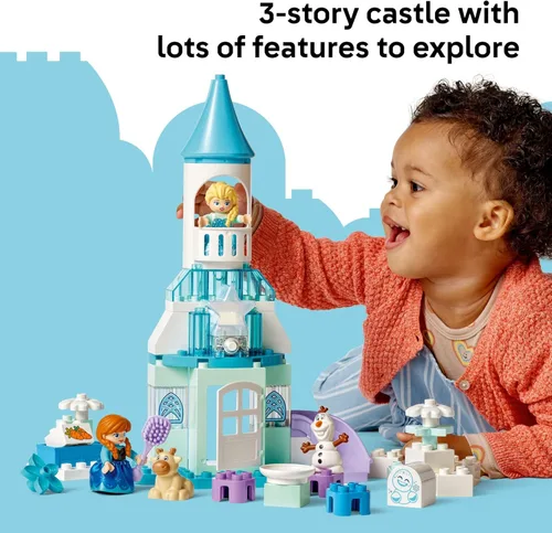 Miniatura 7 de LEGO DUPLO Disney 10455 - Fiesta del castillo de Frozen de Anna y Elsa, juguete para niñas y niños mayores de 2 años, bloques de construcción