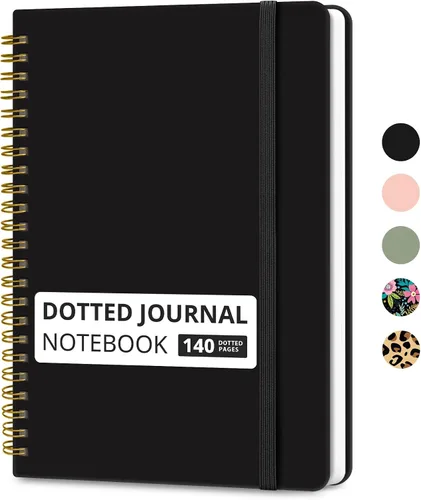 Miniatura 56 de Cuaderno rayado en espiral para mujeres y hombres, 140 páginas, cuaderno de tapa dura con rayas universitarias para trabajo y toma de notas, diarios