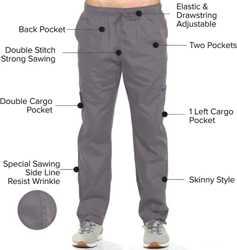 Miniatura 6 de Dagacci Scrubs Uniforme Médico para Mujeres y Hombres Conjunto de Scrubs Médicos Top y Pantalones