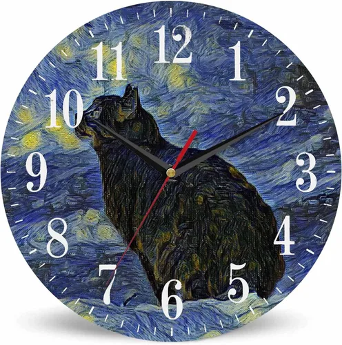 Miniatura 21 de Mxocom Reloj de pared con diseño de oso con texto en inglés "The Brown Bear Welcomes and Waves a Paw de 10 pulgadas, silencioso, sin tictac