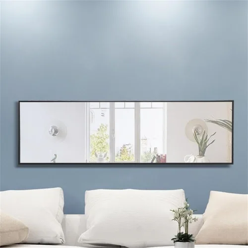 Miniatura 2 de Elegant Decor Monet - Espejo rectangular con marco de metal (60 x 18 pulgadas), color negro