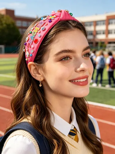 Miniatura 2 de NVENF Diadema para profesora para mujer, diadema anudada con perlas de cristal, trajes de regreso a clases, accesorios, regalos de agradecimiento