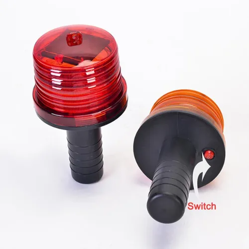 Miniatura 5 de Aolyty Luz solar de advertencia, lámpara LED de advertencia impermeable, luz de seguridad solar súper brillante con interruptor para construcción