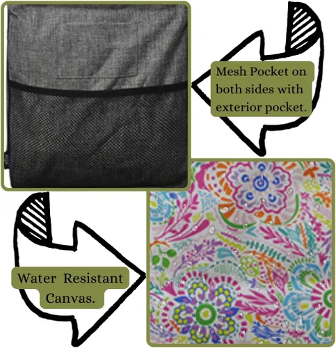 Miniatura 151 de NGIL Bolsa de comestibles reutilizable extra grande plegable de gran tamaño para comestibles, almacenamiento, picnic, playa, Bronco-negro occidental