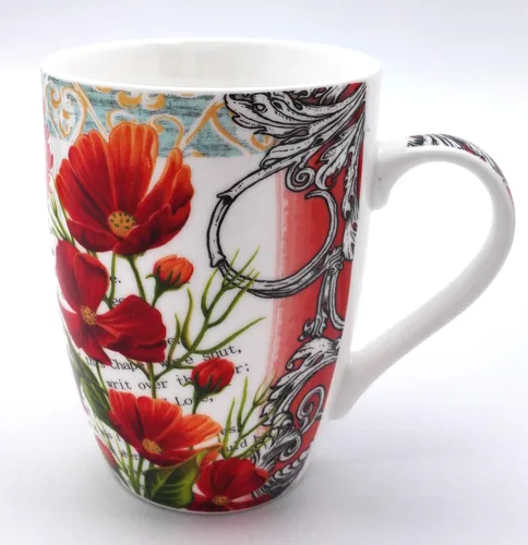 Miniatura 4 de 6903 Uniware - Juego de 4 tazas de porcelana Newbone de 11 onzas