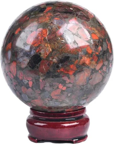 Miniatura 48 de JIC Gem Esfera de cristal de cuarzo Pietersite, bola de cristal decorativa azules y marrones dorados para meditación, decoraciones de mesa