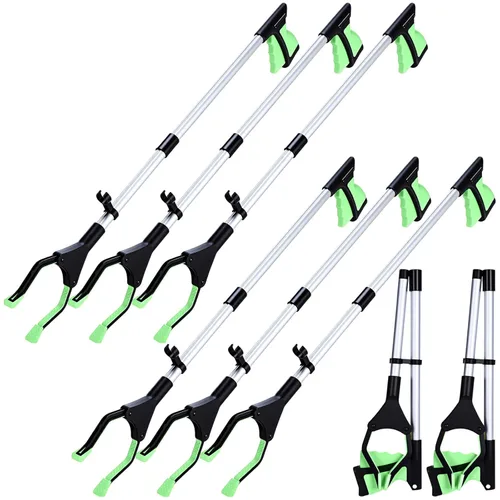 Miniatura 10 de Ctosree Paquete de 8 herramientas agarradoras de basura de 32 pulgadas para personas mayores, recogedor plegable de basura, palo ligero para recoger