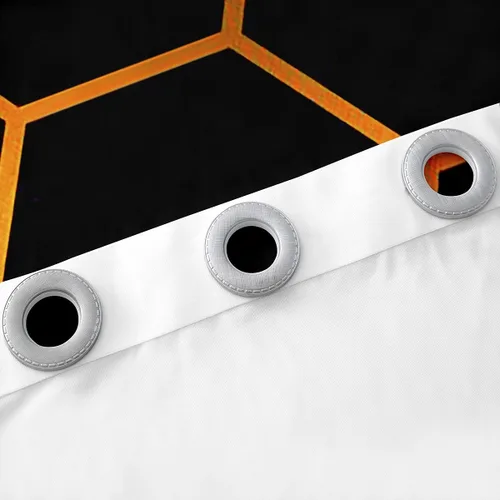 Miniatura 37 de Feelyou - Cortinas de ventana en forma de panal, tema geométrico hexagonal con luces de neón verdes, para chicos adolescentes y hombres, elegante