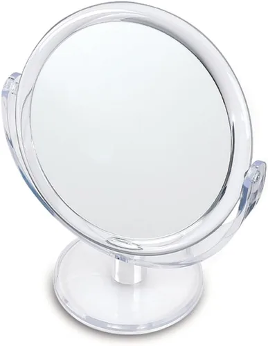 Danielle Creations - Espejo de maquillaje de doble cara de 6.75 pulgadas con vidrio Ultra Vue, 12 magnficaciones, acrílico transparente