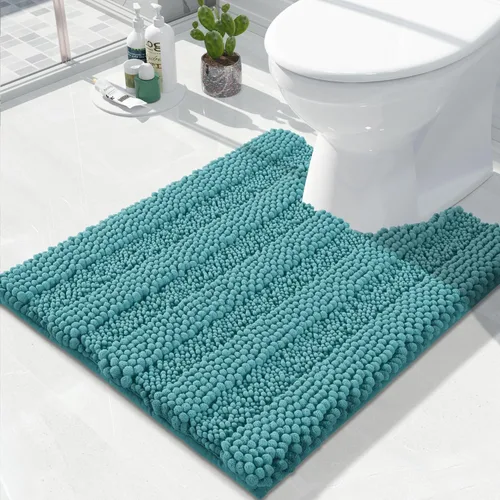 Miniatura 35 de Yimobra Alfombras lavables para baño, alfombra de baño de chenilla súper suave y absorbente para piso y alfombra, alfombra antideslizante de secado
