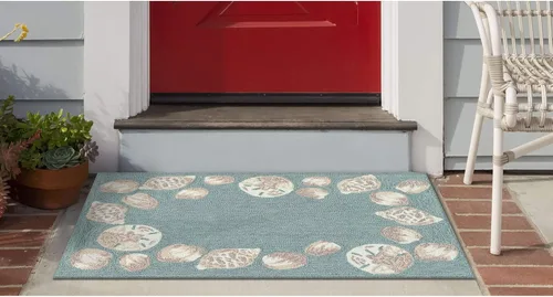 Miniatura 66 de Liora Manne CAPR5163633 - Alfombra costera para interiores y exteriores, color azul marino, 2 pies x 5 pies Cuerdas Navy