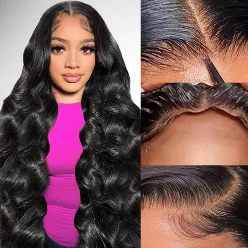 Miniatura 9 de Pelucas de cabello humano con cierre de encaje HD de 16 pulgadas, 5 x 5, pelucas de cabello humano sin pegamento listas para usar, pelucas