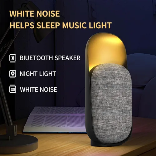 Miniatura 9 de Luz nocturna 3 en 1 + altavoz Bluetooth + máquina de sonido de ruido blanco, máquina de sonido multifuncional para bebés, luz nocturna recargable