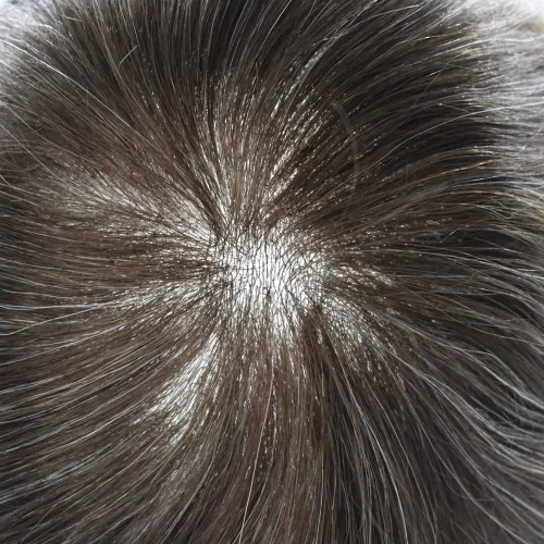 Miniatura 5 de Toupee para hombres ultra fina piel cabello humano pieza para hombres Toupee V-loop de aspecto natural sistema de reemplazo de cabello postizo