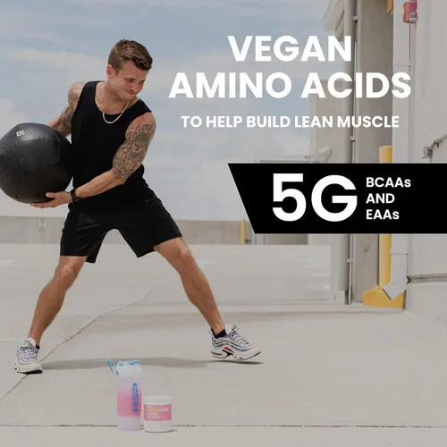 Miniatura 3 de Fórmula para ganar energía y perder peso de RSP AminoLean. BCAA en polvo con ALC, extracto de té verde y cafeína para desarrollar el músculo magro
