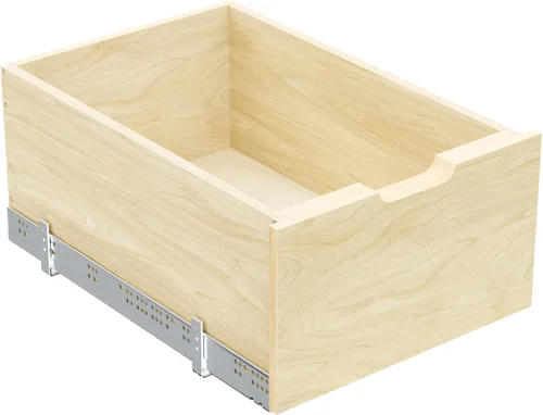 Miniatura 8 de ROOMTEC Organizador de gabinete extraíble con correderas de riel de extensión completa, estante extraíble de madera para armario de cocina