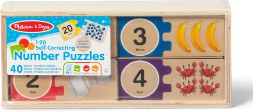 Miniatura 3 de Melissa & Doug Rompecabezas de números para autocorrección, Multicolor/Ninguno