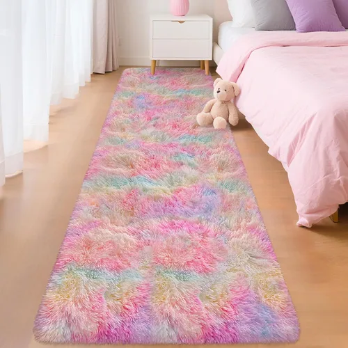 Miniatura 42 de Alfombras de pasillo beige de 2 x 6 pies para dormitorio, sala de estar, alfombra de felpa suave y esponjosa, alfombra de pasillo para pasillos