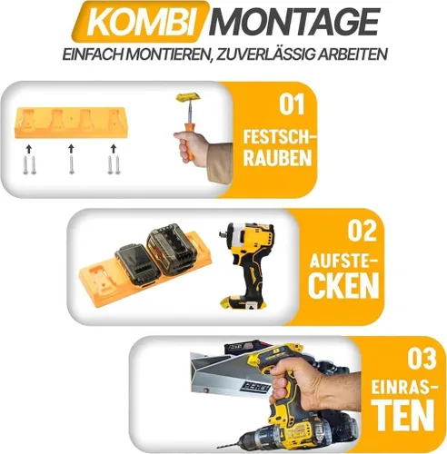 Miniatura 3 de DeWalt Paquete de 4 Soportes de Herramientas y Batería para Herramientas de 20V