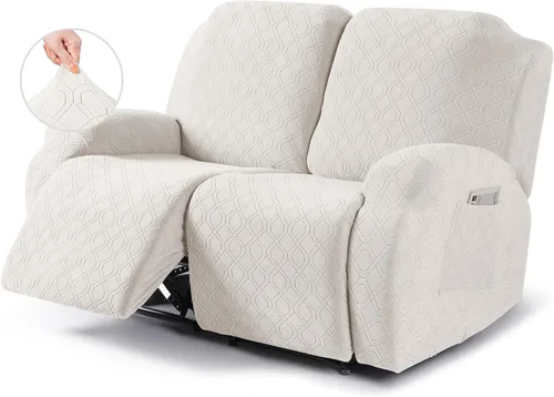 Miniatura 44 de VANSOFY Funda para silla reclinable, 3 piezas elásticas para silla reclinable, funda suave para silla reclinable, protector de muebles para perros